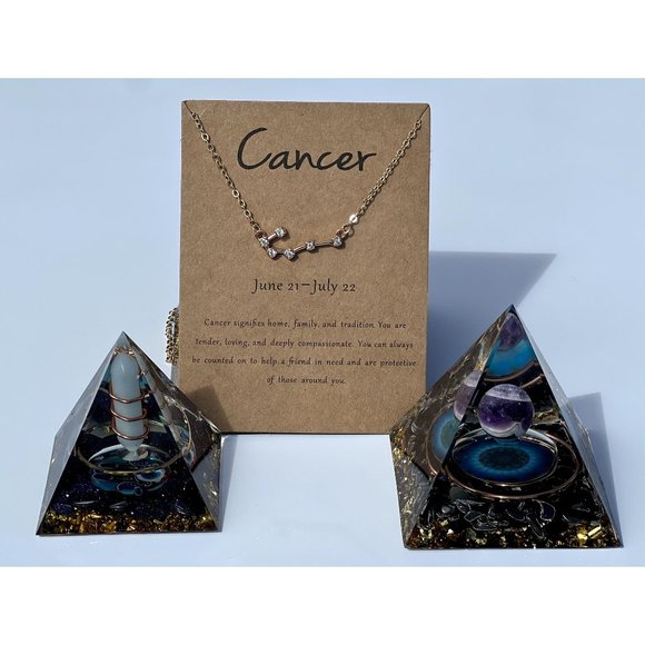 Gold Plated Zodiac Horoscope Crystal Necklace (All 12 signs available) - Picture 5 of 13